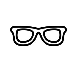 Fototapeta premium Reading or sun glasses in black and white vector isolated for signs, logo, apps or website