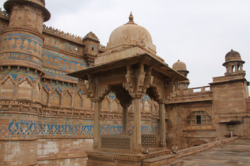 Gwailor Fort denominated by the colorful Fort, India