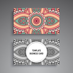 Business Card. Vintage decorative elements