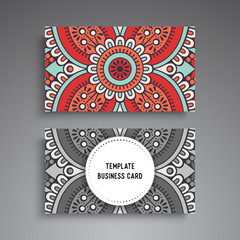 Business Card. Vintage decorative elements