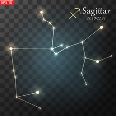 Capricorn Zodiacal constellation with bright stars