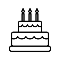 birthday cake icon design, flat style trendy collection