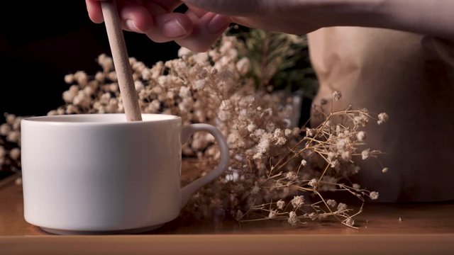 Antiviral tea with honey at quarantine at home