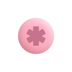 Fototapeta premium Asterisk - Modern App Button