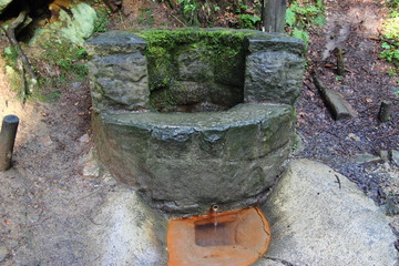 Water source in the mountains