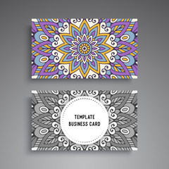 Business Card. Vintage decorative elements