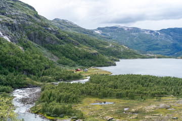 Fototapeta na wymiar Aurland, Norway - augustus 2019