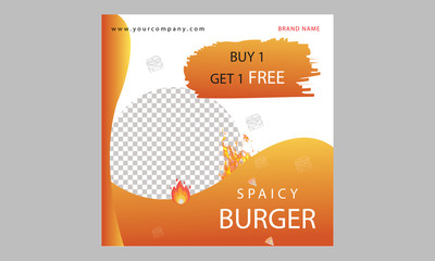 Naklejka premium Modern promotion square web banner for social media mobile apps. Elegant sale and discount promo backgrounds for digital marketing