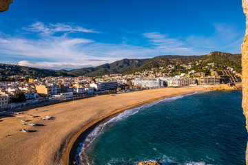 Tossa de Mar on Costa Brava, Catalonia, Spain.