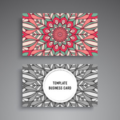 Business Card. Vintage decorative elements