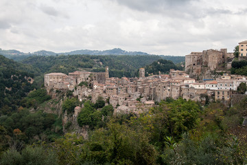 Panoramic view of the city in the rock