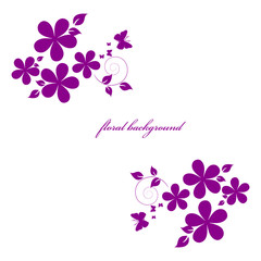 abstract floral background with flowers