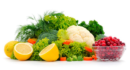 Fresh vegetables isolated.