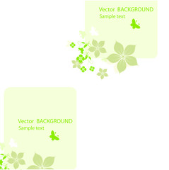 green floral background with flowers