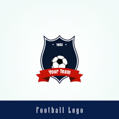soccer football club logo badge for your team With background