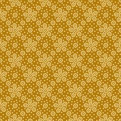 seamless indian bandanna pattern design gold background