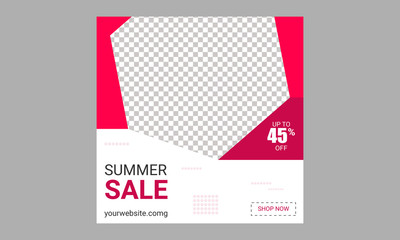 Modern promotion square web banner for social media mobile apps. Elegant sale and discount promo backgrounds for digital marketing graphic elements