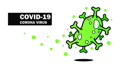 Coronavirus or COVID-19  Flat icon