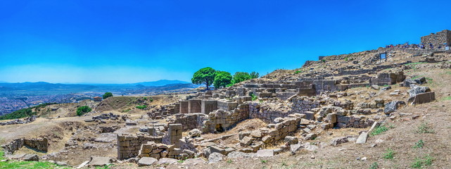 Ruins of the Pergamon Ancient City in Turkey
