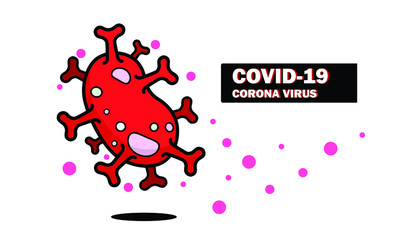 Coronavirus or COVID-19  Flat icon