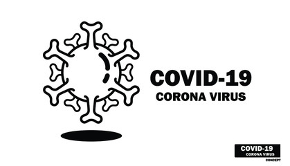 Coronavirus or COVID-19  Flat icon