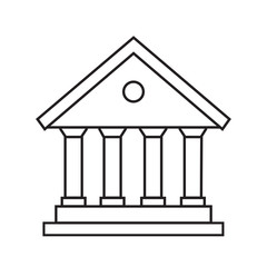 bank icon line courthouse, library, government city hall, vector illustration banking icon