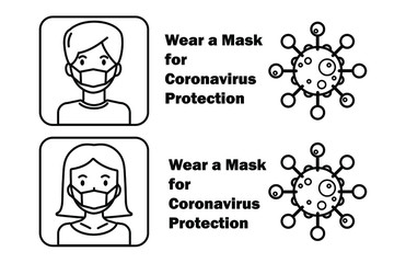 Wearing a mask for protection from COVID-19 or coronavirus