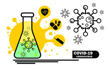 Coronavirus or COVID-19  Flat icon