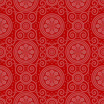 seamless indian bandana pattern design red color