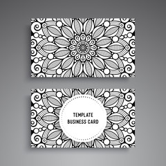 Business Card. Vintage decorative elements