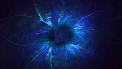 3D rendering abstract fractal light background