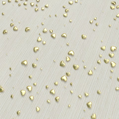Gold Flowing Hearts Background