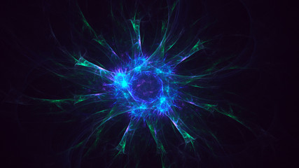 3D rendering abstract fractal light background