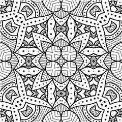 mandala background, Seamless ethnic and tribal pattern, mandala design