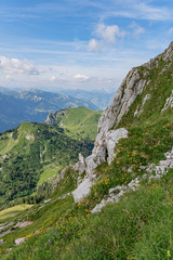 Fototapeta premium Blick vom Stockhorn auf das Berner Oberland – Oberstocken, Schweiz