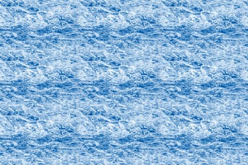 Seamless water pattern, classic blue color abstract background, toned