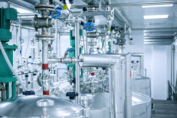 Industrial production medicine against influenza virus and covid-19. Concept - victory over the covid-19 epidemic