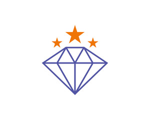 Fototapeta premium Diamond star logo design vector template, Creative Diamond logo concept