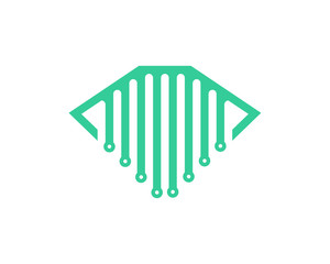 Diamond tech logo design vector template, Creative Diamond logo concept