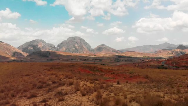 Drone footage at Fianarantsoa Province Madagascar