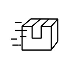 Delivery box line style icon vector design