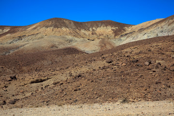 California / USA - August 22, 2015: The landscape around artist drive in Death Valley National Park, California, USA