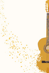 Gitara klasyczna rozpadająca się na kawałki © pawelorchowski