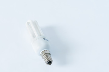 light bulb on white background