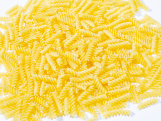 background of yellow italian pasta. healthy lifestyle concept