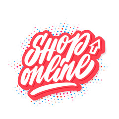 Shop online. Vector banner.