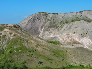 Rough Scenery of Volcano (Mount Usu, Toya Caldera and Usu Volcano Global Geopark, Sobetsu, Iburi, Hokkaido, Japan)