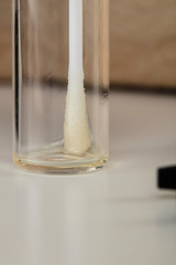 patient swab in a tube, concept of testing for virus infection
