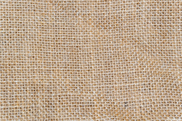 Sackcloth texture for background. Natural fabric. Beige color.