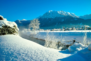 Oberstdorf verschneit